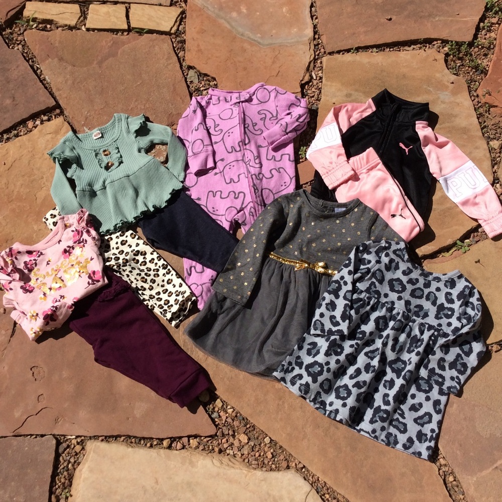 10 pieces / Baby Girl Fall Bundle / 6-9 months